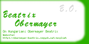 beatrix obermayer business card